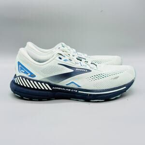 Brooks Shoes Womens 8.5 White Mesh Adrenaline GTS 23 Running Athletic Sneakers
